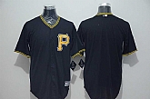 Pittsburgh Pirates Blank Black New Cool Base Stitched Baseball Jersey,baseball caps,new era cap wholesale,wholesale hats
